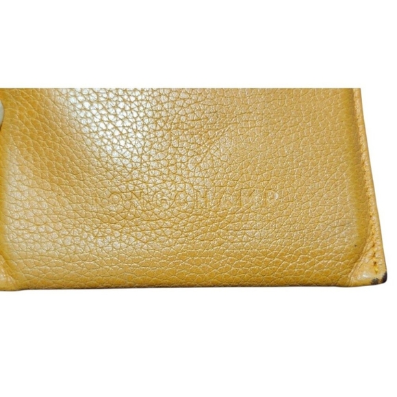 Longchamp Yellow Comfort Strappy SlideSlim Minimalist Wallet Authentic Longchamp - Picture 3 of 7